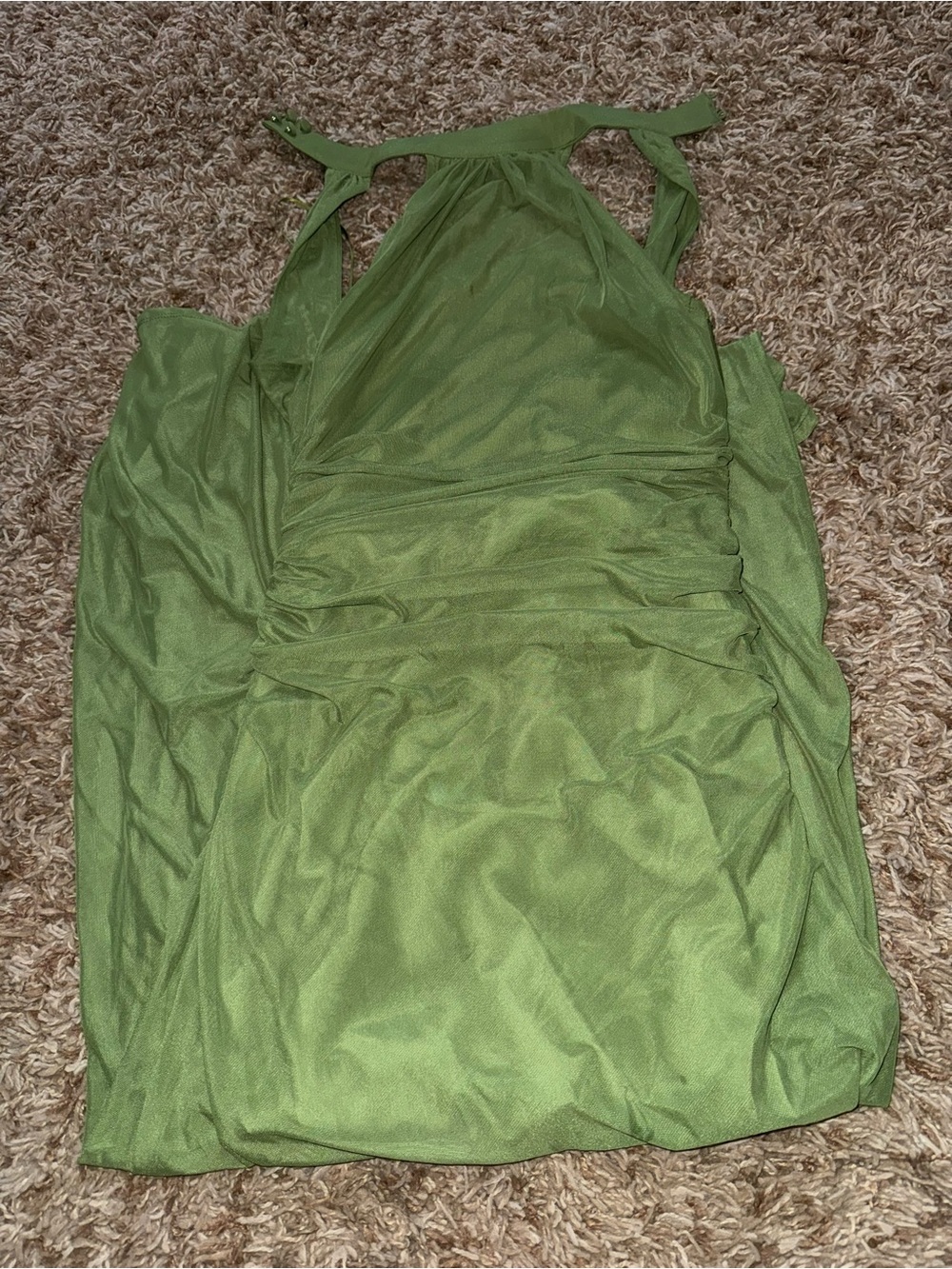 Green Halter Maxi Dress - Picture 2 of 3